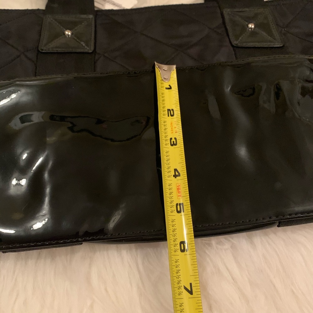 Patent Leather Black Quilted Bag by Franco Sarto - Picture 6 of 6